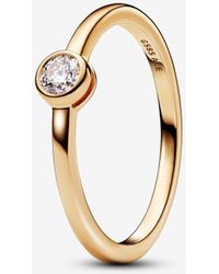 PANDORA - Era Bezel Lab-grown Diamond Ring 0.15 Carat Tw 14k Gold - Lyst