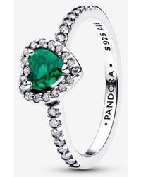 PANDORA - Elevated Royal Heart Ring - Lyst