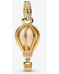 PANDORA - Sparkling Hot Air Balloon Dangle Charm - Lyst