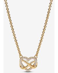 PANDORA - Sparkling Infinity Heart Collier Necklace- No Box - Lyst