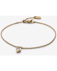 PANDORA - Talisman 14k Gold Lab-grown Diamond Heart Chain Bracelet - Lyst