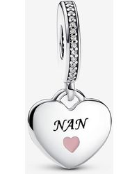 PANDORA - Nan Heart Dangle Charm - Lyst