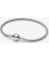 PANDORA - Round Clasp Wing Chain Bracelet - Lyst