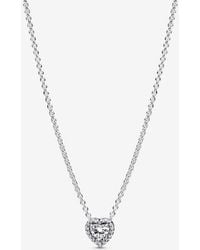 PANDORA - Elevated Heart Necklace - Lyst