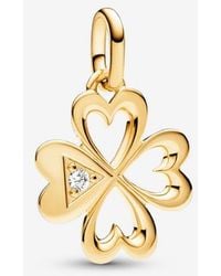 PANDORA - Me Pavé Snake Medallion Charm - Lyst