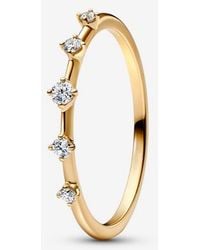 PANDORA - Era Lab-Grown Diamond Station Ring - Lyst