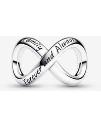 PANDORA - Forever & Always Infinity Charm - Lyst