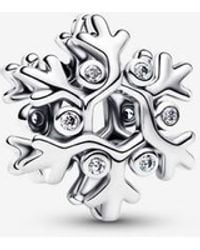 PANDORA - Snowflake Charm - Lyst