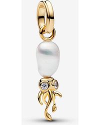 PANDORA - Treated Freshwater Cultured Baroque Pearl Squid Dangle Charm - Lyst