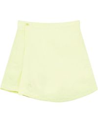 PANGAIA - Linen Wrap Shorts—Soft Lime - Lyst