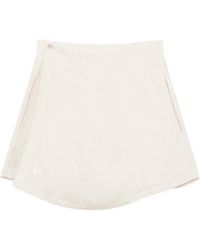 PANGAIA - Linen Wrap Shorts—Bone - Lyst