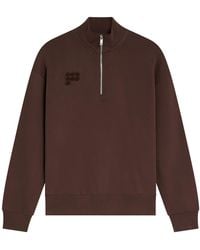 PANGAIA - Half Zip Sweatshirt—Mahogany - Lyst