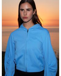 PANGAIA - Double Jersey Zip Up Hoodie—Lucid Sky - Lyst