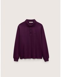 PANGAIA - Interlock Polo Sweatshirt—Nocturne Plum - Lyst