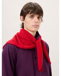 PANGAIA - Cashmere And Merino Wool Blend Bandana Scarf—Passion - Lyst