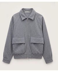 PANGAIA - Wool Jersey Zip Up Jacket— Marl - Lyst