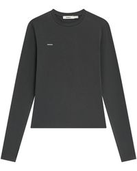 PANGAIA - Cotton-Stretch Long-Sleeved Top—Smoked - Lyst
