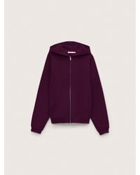 PANGAIA - Heavyweight Logo Zip Up Soft Organic Cotton Hoodie—Nocturne Plum - Lyst