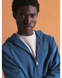 PANGAIA - Heavyweight Logo Zip Up Soft Organic Cotton Hoodie—Crimson Echo - Lyst