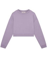 PANGAIA - Cropped Sweatshirt—Dusty Mauve - Lyst
