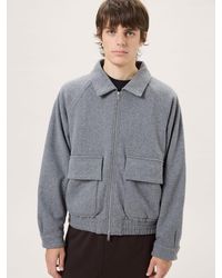 PANGAIA - Wool Jersey Zip Up Jacket— Marl - Lyst