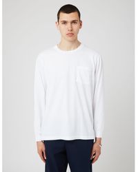 Battenwear Team Long Sleeve Pocket T-shirt (5.5 Oz.) - White