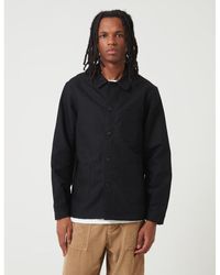 Le Laboureur Work Jacket (linen) - Black