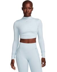 Nike - Wo Dri-fit One Luxe Long Sleeve Cropped Top Wo Dri-fit One Luxe Long Sleeve Cropped Top - Lyst