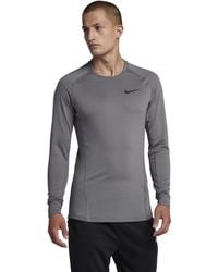 nike men's pro slim fit long sleeve shirt
