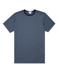Sunspel Classic Crew T-shirt Airforce - Blue