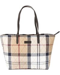 barbour tartan tote bolsa