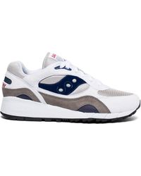 Saucony Shadow 6000 Trainers White / Grey / Navy - Multicolour