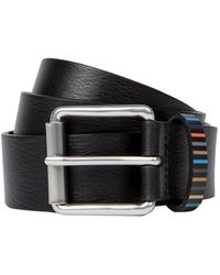 Paul Smith Stripe Detail Belt - Black