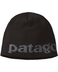 Patagonia Beanie Hat Logo Belwe - Black