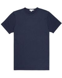 Sunspel Classic Crew T-shirt Navy - Blue