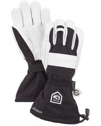 Hestra Kathryn Black Leather Gloves - Lyst
