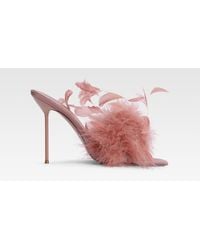 Paris Texas - Crepe Satin Mule - Lyst