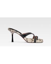 Paris Texas - Nappa And Python-Print Leather Mule - Lyst
