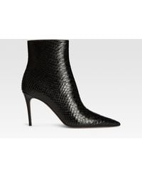 Paris Texas - Python-Print Leather Ankle Boot - Lyst