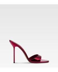 Paris Texas - Mirrored Leather Mule - Lyst