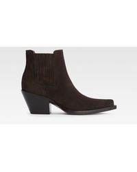 Paris Texas - Suede Western Ankle Boot - Lyst