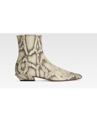 Paris Texas - Python-Print Leather Ankle Boot - Lyst