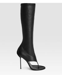 Paris Texas - Stretch Nappa Leather Thong Boot - Lyst