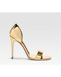Paris Texas - Metallic Leather Sandal With Mirror Effect - Lyst