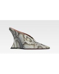 Paris Texas - Python-Print Leather Mule - Lyst