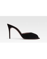 Paris Texas - Suede Open-Toe Mule - Lyst