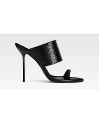 Paris Texas - Python-Print Leather Thong Mule - Lyst