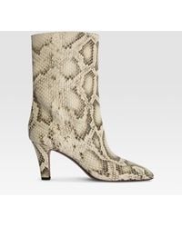 Paris Texas - Python-Print Leather Ankle Boot - Lyst