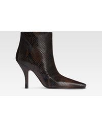Paris Texas - Python-Print Leather Ankle Boot - Lyst