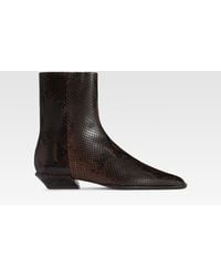 Paris Texas - Python-Print Leather Ankle Boot - Lyst